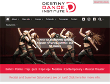 Tablet Screenshot of destinydanceinstitute.com